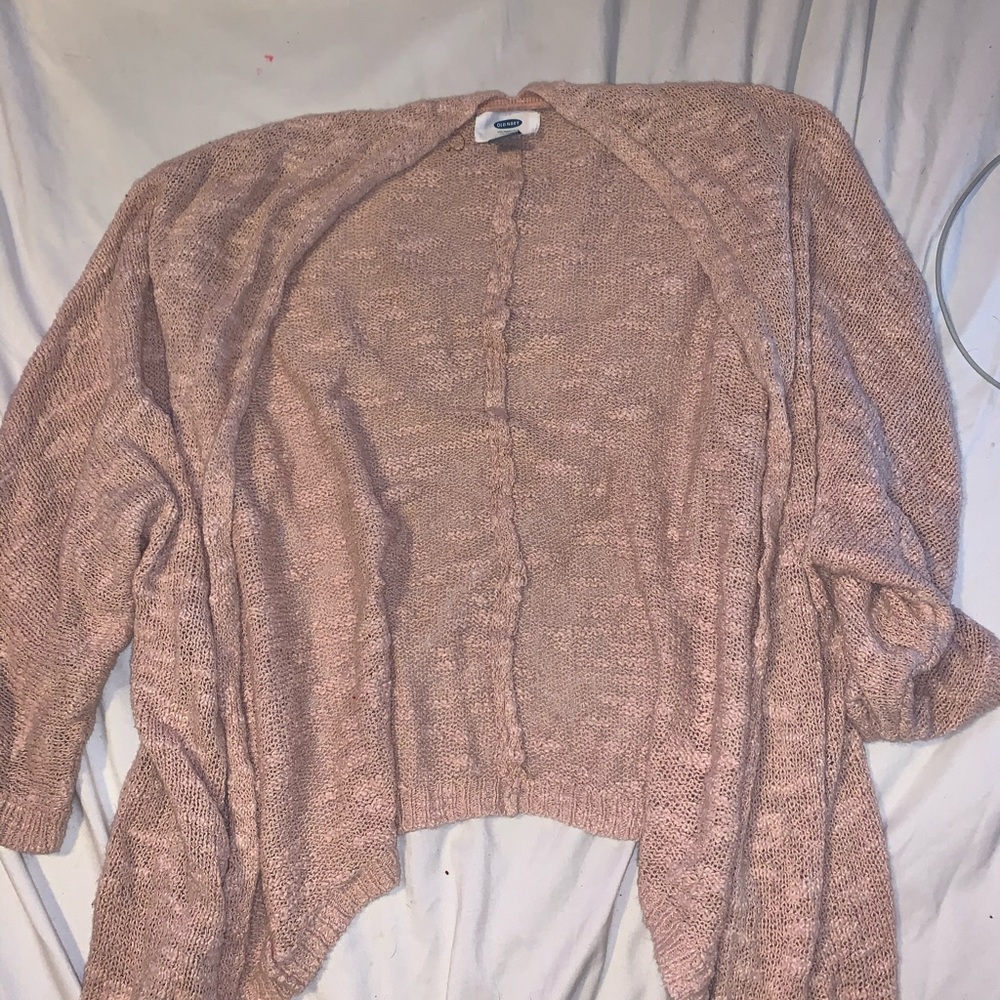 pink cardigan